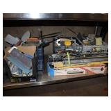 Tile tool lot including 2 tile cutters, sponges,