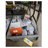 Bin of assorted electrical supplies
