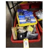 Bin of assorted electrical supplies