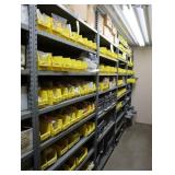 Contents of the shelving unit, shallow boxes,