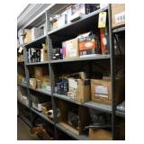 Contents of the shelving unit, recessed lighting