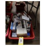 Bin of assorted electrical supplies
