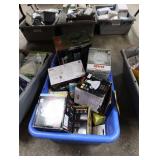 Bin of assorted electrical supplies
