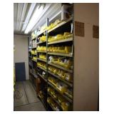 Sections of heavy duty shelving, clip style,