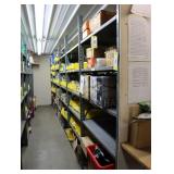 Sections of heavy duty shelving, clip style,