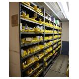 Sections of heavy duty shelving, clip style,
