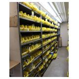 Sections of heavy duty shelving, clip style,