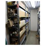 Sections of heavy duty shelving, clip style,