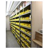 Sections of heavy duty shelving, clip style,