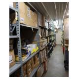 Sections of heavy duty shelving, clip style,