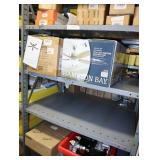 Contents of the shelving unit, ceiling fans,