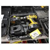 DeWalt cordless 1/2 18v drill, charger, 2