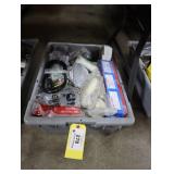 Bin of assorted electrical supplies
