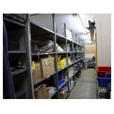 Sections of heavy duty shelving, clip style,