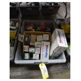 Bin of assorted electrical supplies