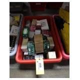 Bin of assorted electrical supplies