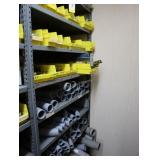 Contents of the shelving unit, PVC elbows,