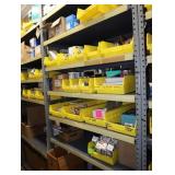 Contents of the shelving unit, assorted bulbs
