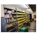 Sections of heavy duty shelving, clip style,