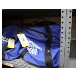 Bag of safety gear, hard hats, etc