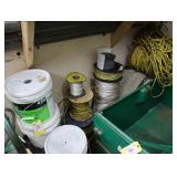 Lot of rope, poly line, fishing tape