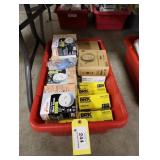Bin of assorted electrical supplies