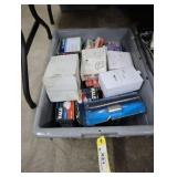 Bin of assorted electrical supplies