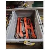 Lot of assorted pipe wrenches