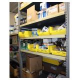 Contents of the shelving unit, assorted bulbs,