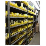 Contents of the shelving unit, assorted switches,