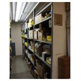 Sections of heavy duty shelving, clip style,