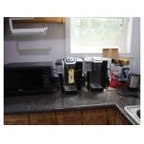 Lot of Keurig coffee brewers, electric kettle,