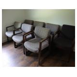 Fabric stationary office arm chairs