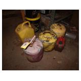 Lot of metal gas cans