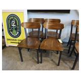 Metal/wood dining chairs