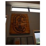 Crafted Hope Brewing logo on pallet wall art