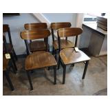 Metal/wood dining chairs