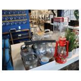 Assorted bar lot, pitchers, napkin holders,