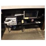 Lot of 2 small metro shelves with contents