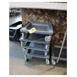 Rolling tray carts