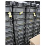 Stackable plastic totes with covers