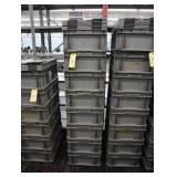 Stackable plastic totes with covers