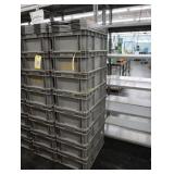 Stackable plastic totes with covers