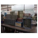 Lot of assorted parts cabinets