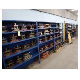 Section of metal shelving 12x48, blue shelves