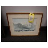 Artwork, David Roberts Lithograph, Mount Sinai