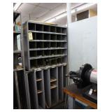Steel stock rack with contents