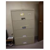 4 drawer lateral file cabinet with key
