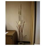 Metal lighted art, Cattails