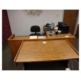 Two desks, Wooden desk with secretarial return